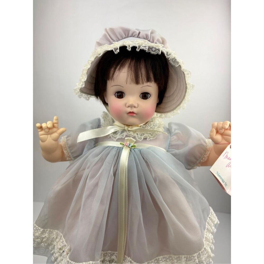 1973 Madame Alexander Mommies Pet Baby Doll Bonnet Dress - Never Played With 19